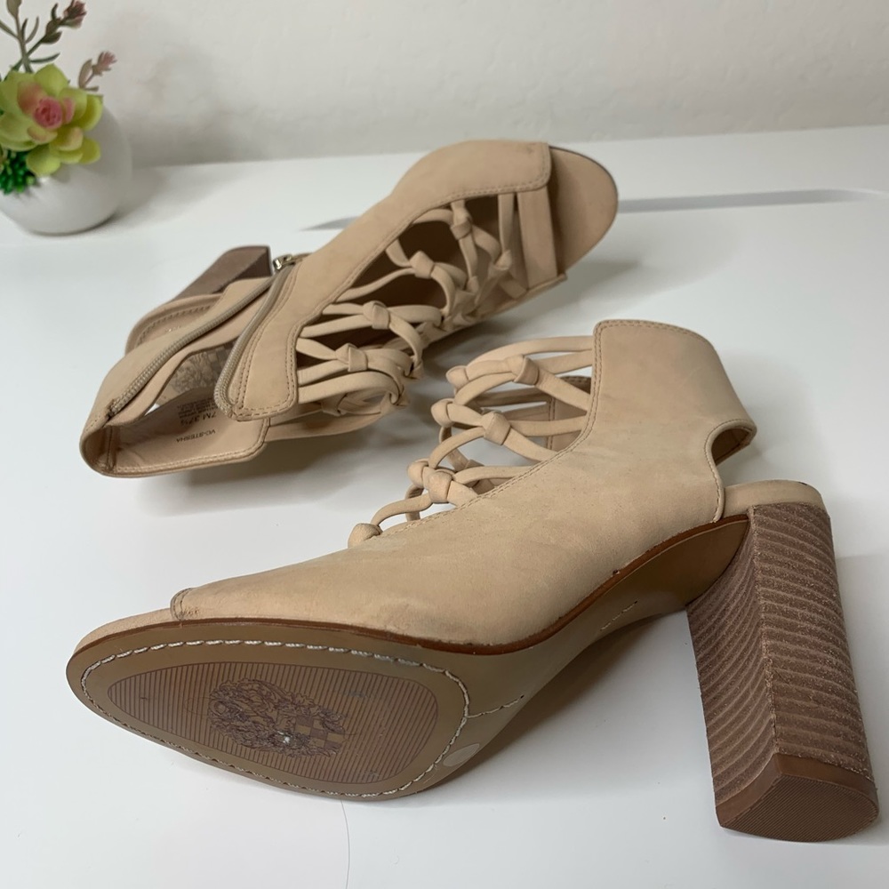 Vince Camuto Peach Blush Nude Block Heel - Picture 4 of 5